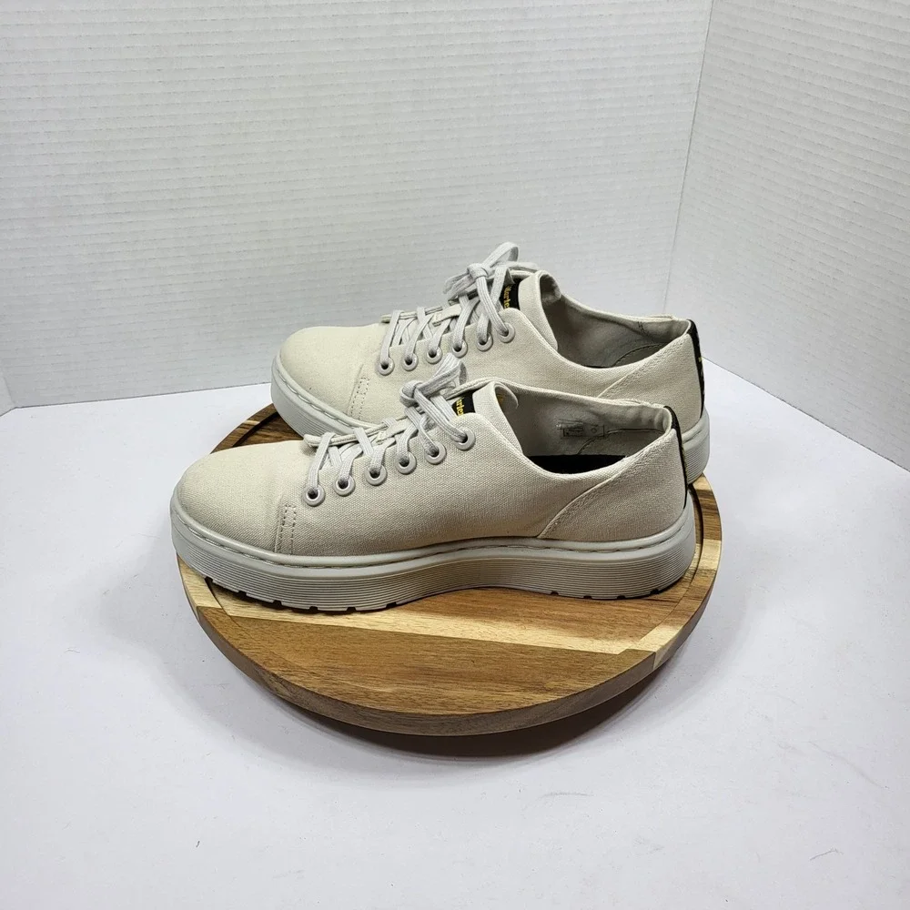 Dr. Martens Dante Canvas Sneakers‎ Shoes Parchment Beige Women's 7 Men's 6